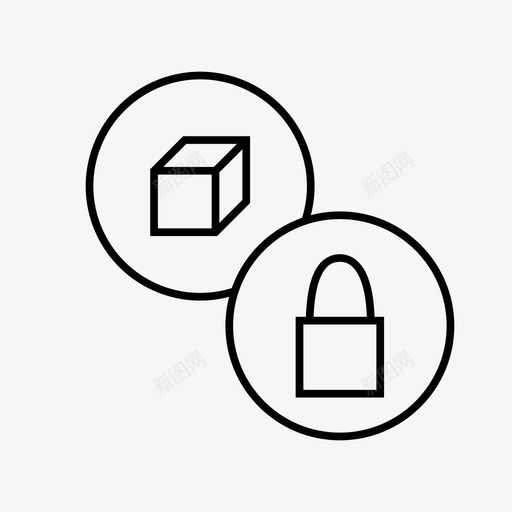 锁定产品包裹包装图标svg_新图网 https://ixintu.com 产品方案 包装 包裹 块 多维数据集 方框 禁用 访问 锁定产品 项目