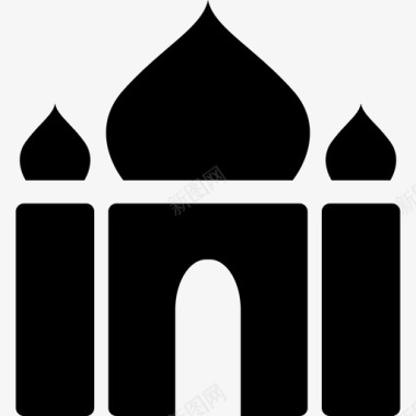 清真寺圣地神殿图标图标