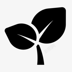 新生的麦苗幼苗发芽新生命有机图标高清图片