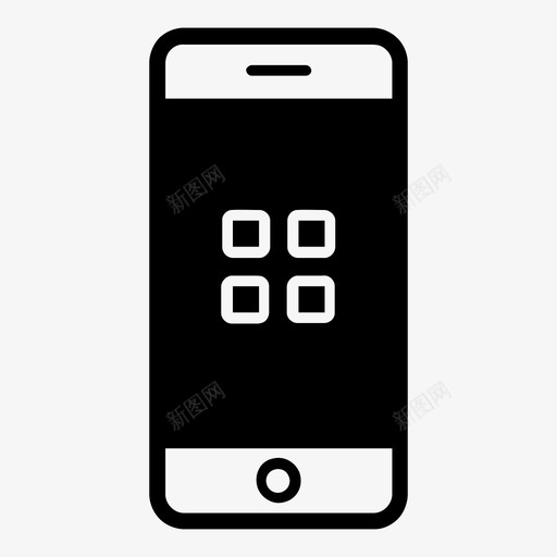 智能手机分类手机图标svg_新图网 https://ixintu.com iphone 分类 可怕的智能手机黑暗版 图标 手机 智能手机 网格菜单 菜单网格 设备 通讯