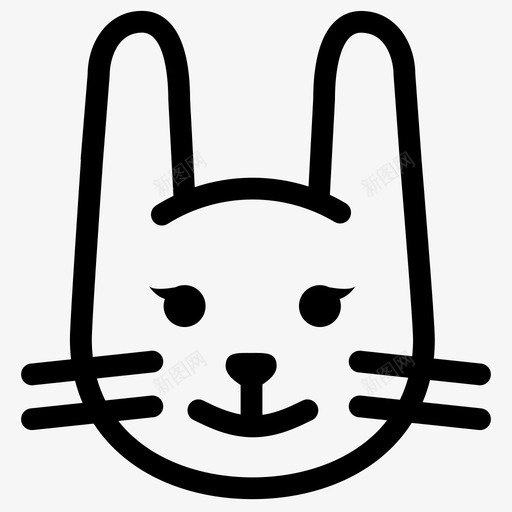 兔子动物雌性图标svg_新图网 https://ixintu.com 兔子 动物 女孩 宠物 胡须 雌性