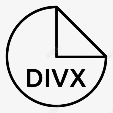 divx文件视频格式图标图标