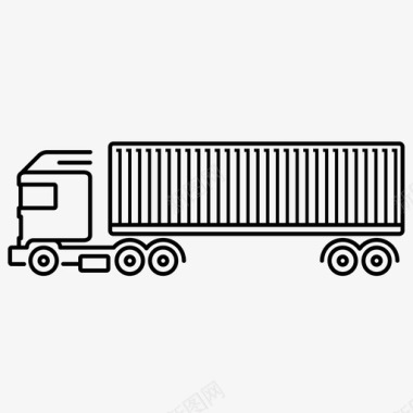 卡车半卡车运输图标图标