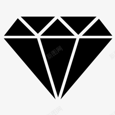 钻石碳素宝石图标图标