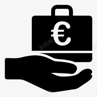 欧元会计服务储蓄货币图标图标