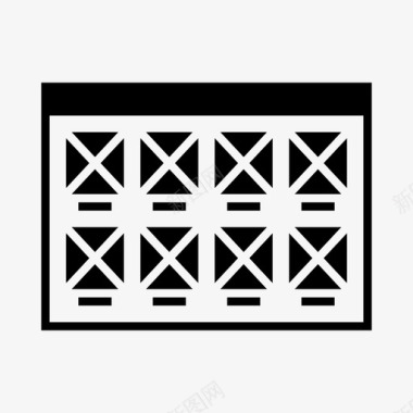 线框用户体验模板图标图标