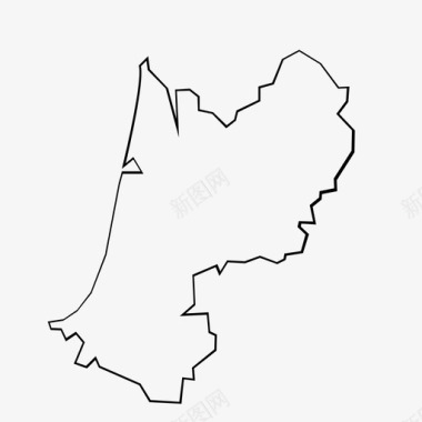 阿基坦地区地图图标图标