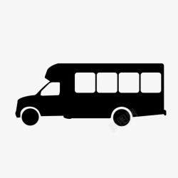 巴士汽车巴士汽车小型巴士图标高清图片