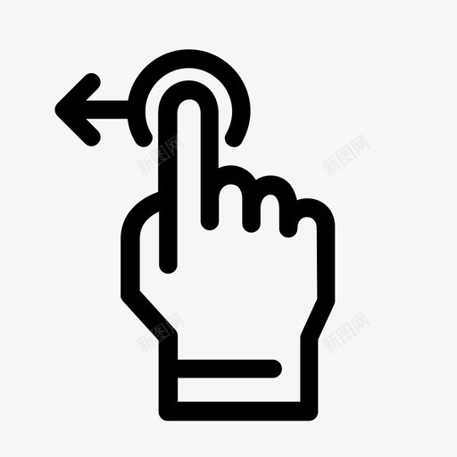 一个手指向左滑动点屏幕图标svg_新图网 https://ixintu.com 一个手指向左滑动 向左滑动 屏幕 手和手势 点 用户 触摸 触摸交互 触摸屏 触摸手势