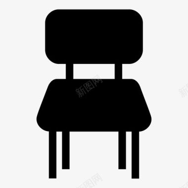 椅子家具学校图标图标