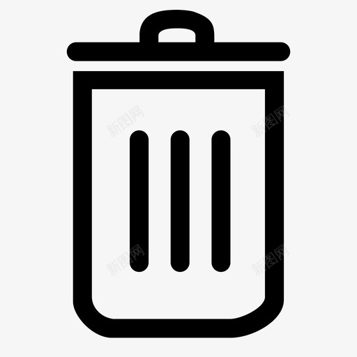垃圾桶移除擦除图标svg_新图网 https://ixintu.com 丢弃 垃圾桶 处理 擦除 移除