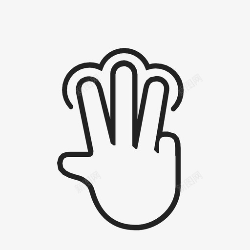 用三个手指轻触用户体验触摸手势图标svg_新图网 https://ixintu.com 一次 三个手指 交互 交互式手势 技术 用三个手指轻触 用户体验 触摸手势