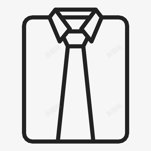 衬衫扣子衣服图标svg_新图网 https://ixintu.com 扣子 男装 衣服 衬衫 领带