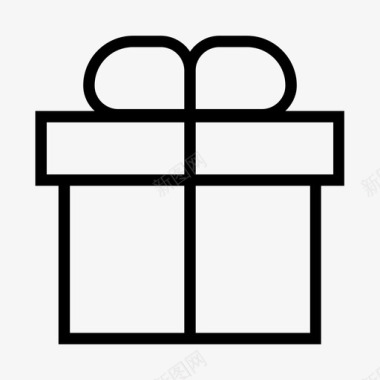 礼物盒子节日图标图标