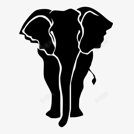 大象非洲动物图标svg_新图网 https://ixintu.com 动物 动物园 哺乳动物 大 大象 狩猎 自然 非洲