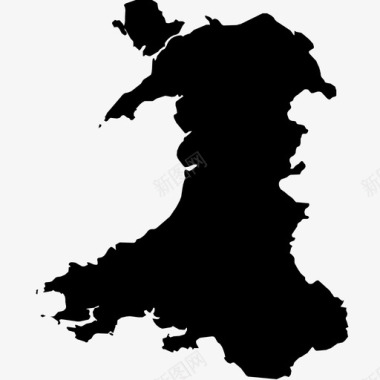 威尔士英国州图标图标