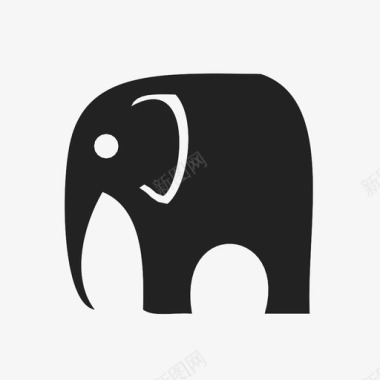 大象动物鼻子图标图标