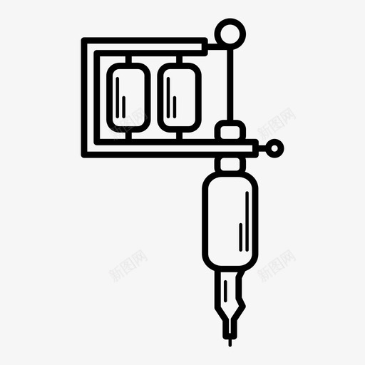 纹身机手墨水图标svg_新图网 https://ixintu.com 墨水 手 皮肤 纹身机 金属 针