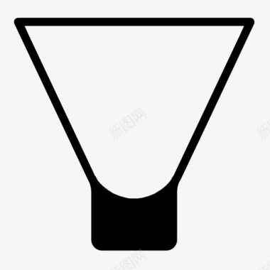 空的小鸡尾酒杯玻璃器皿图标图标