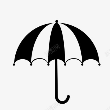 伞天气风暴图标图标
