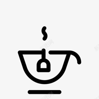 茶杯购物者手机图标图标
