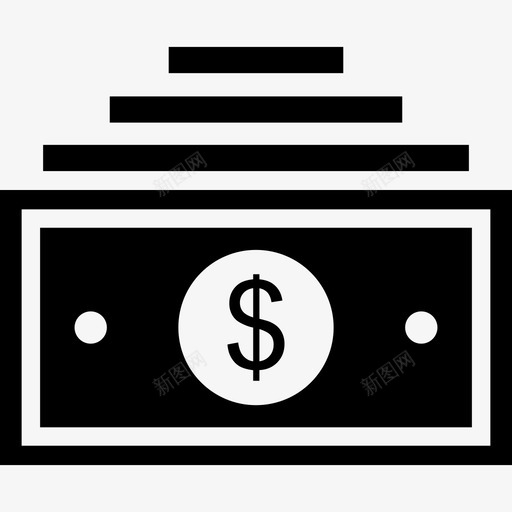 货币票据货币兑换图标svg_新图网 https://ixintu.com 票据 纸币 美元 货币 货币兑换