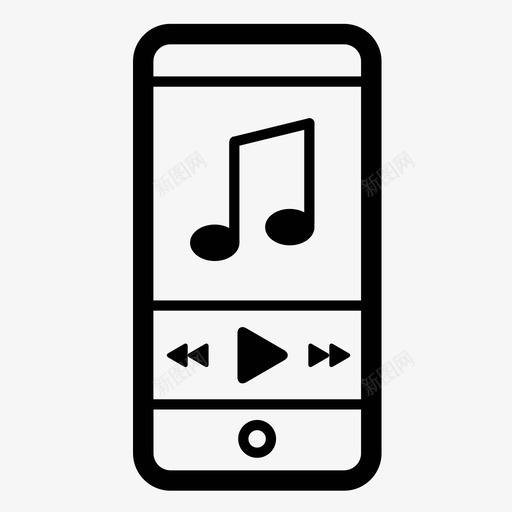 音乐播放器录音机声音图标svg_新图网 https://ixintu.com 原型 声音 屏幕 录音机 移动 移动线框 钢琴家 音乐家 音乐播放器
