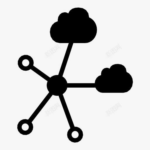 云关系web共享图标svg_新图网 https://ixintu.com web 云关系 交互 共享 图形 数据 系统链接 网络 连接 通信 配置