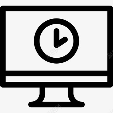 计算机时间服务器屏幕图标图标