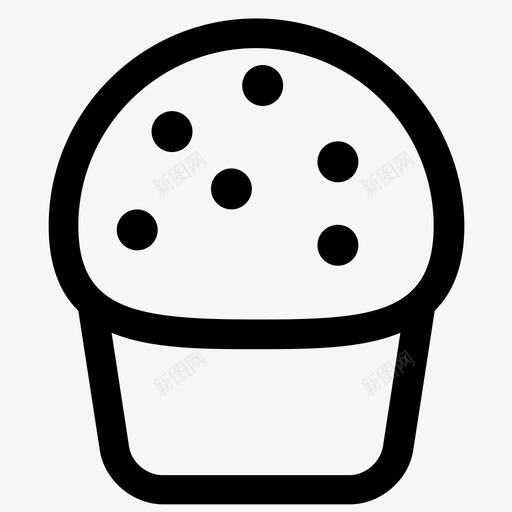 杯形蛋糕甜点点心图标svg_新图网 https://ixintu.com 冰淇淋 咀嚼 杯形蛋糕 松饼 点心 爆米花 甜点 零食 食物