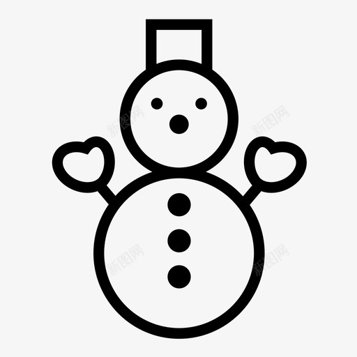 雪人冬天降雪图标svg_新图网 https://ixintu.com 人物 冬天 圣诞节 孩子 游戏 降雪 雪人 雪雕