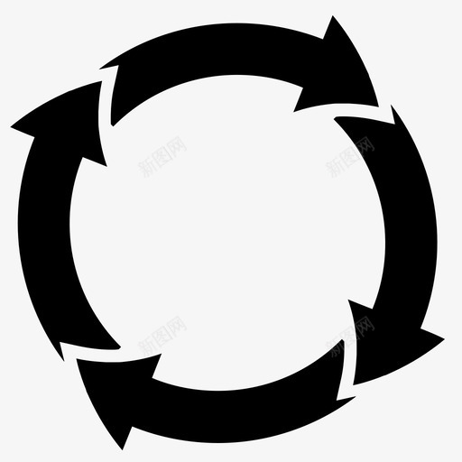 回收绿色循环图标svg_新图网 https://ixintu.com 再利用 可持续性 回收 循环 绿色