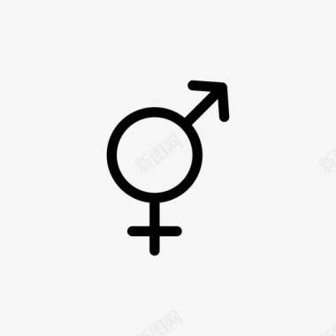 中间性女性变性图标图标