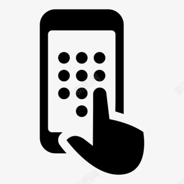 智能手机触摸屏电话号码图标图标