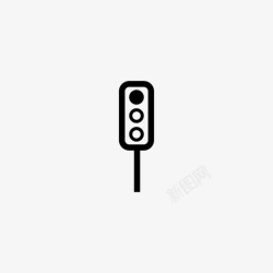 简单路灯红绿灯交通公交图标高清图片