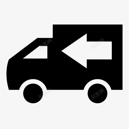送货车箱子司机室图标svg_新图网 https://ixintu.com 司机 司机室 窗户 箱子 轮子 送货车