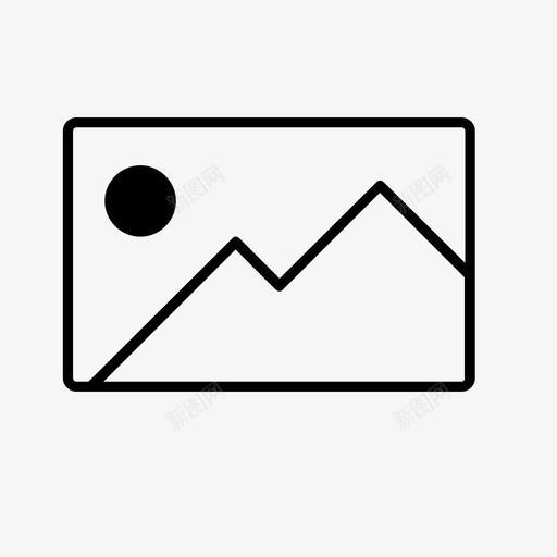 图像照片图标svg_新图网 https://ixintu.com 图像 图片 显示 景观 框架 照片 监视器 自然 风景