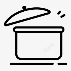 铜炊锅锅铝厨师图标高清图片