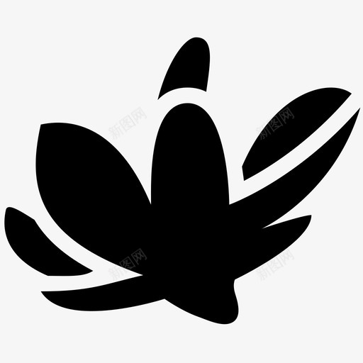 木兰花尖种子图标svg_新图网 https://ixintu.com 华丽的花朵 叶 尖 木兰花 种子 美丽 自然 花 花蕾 装饰