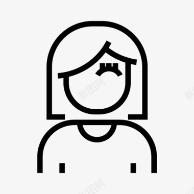 女人化身眼睛图标图标