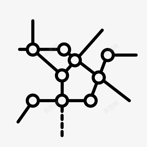 地铁地图交通路线图标svg_新图网 https://ixintu.com 交通 地铁 地铁地图 城市 路径 路线