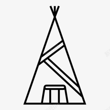 帐篷美洲原住民生活图标图标