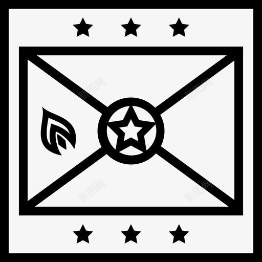 格林纳达太阳星星图标svg_新图网 https://ixintu.com 世界 国家 太阳 方旗 旗帜 星星 树叶 格林纳达 点 花