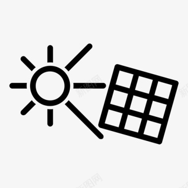 太阳能板清洁能源环境图标图标