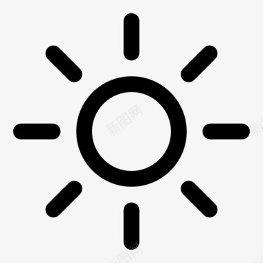 太阳天气预报天气要素图标图标