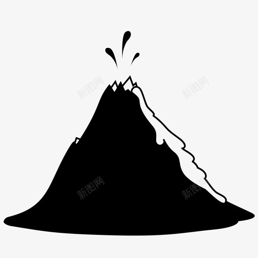 火山溢出山脉图标svg_新图网 https://ixintu.com 喷发 地震 山脉 岩浆 溢出 火山 灭绝 熔岩 爆炸