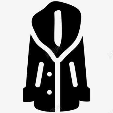 大衣lona外套冬季夹克外套图标图标