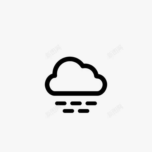 有雾有云天气预报图标svg_新图网 https://ixintu.com 多云天气 天气预报 有云 有雾 有雾天气