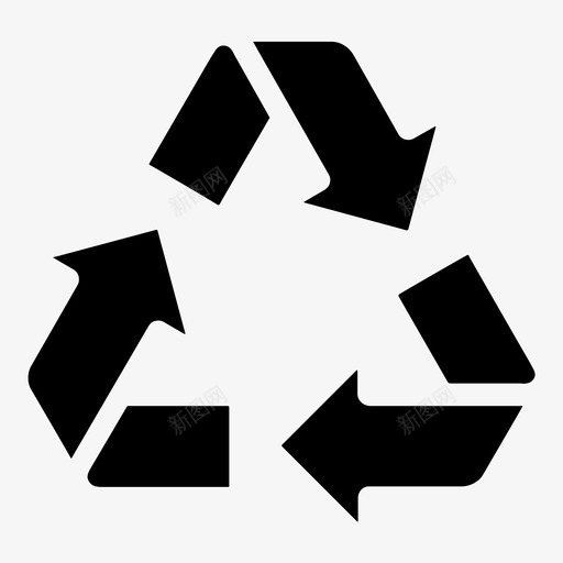 回收箭头环境图标svg_新图网 https://ixintu.com 三角 再利用 可回收 可持续 回收 循环 环境 箭头 绿色