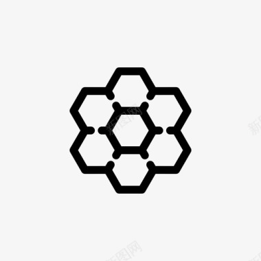 蜂巢结构六边形图标图标